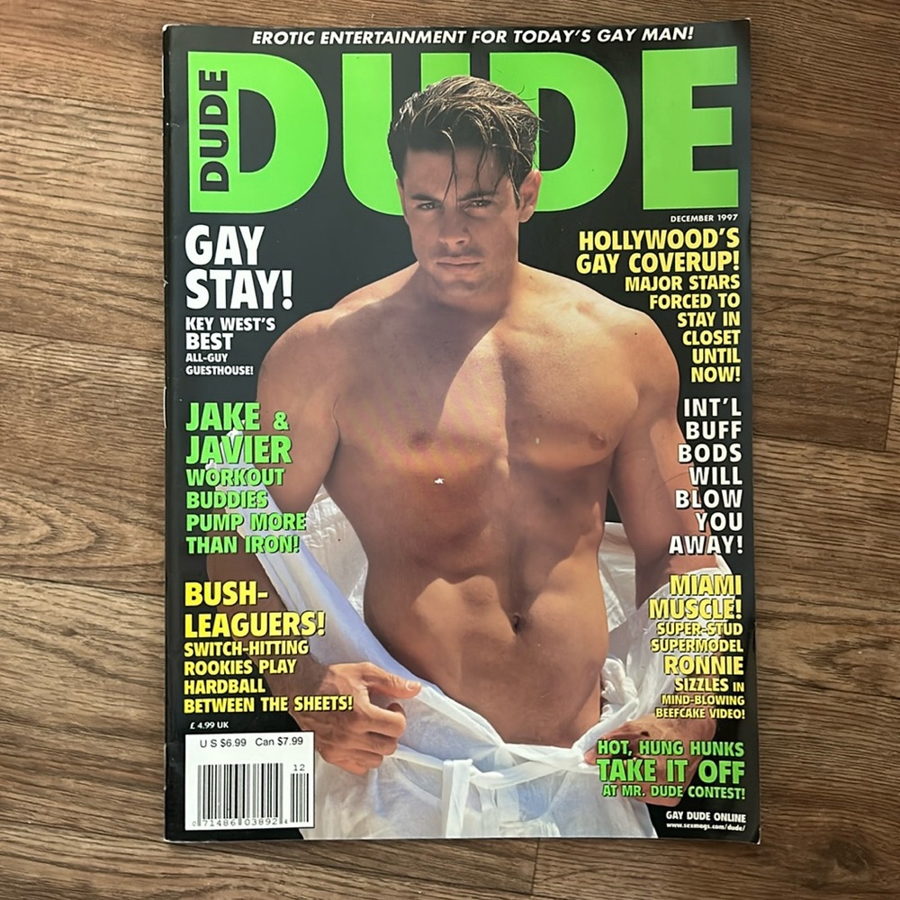 Dude Gay Men Magazine December 1997 Gay Stay Hot Hung Take It Off